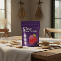 Poudre de Protéine Transparente OEM en Sachets de 20g – Protéines pour Femmes et Hommes, Sans Lactose, Isolat de Lactosérum de Vaches Nourries à l'Herbe, Sans Gluten, Zéro Sucre