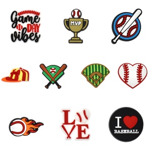 Adornos de paja de silicona para deportes de béisbol, dijes, bolsa Opp gratis, accesorios para Bar, pajitas para beber, anillos de silicona para paja - Product Image 2