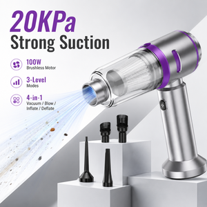 4-in-1 Handheld Cordless <b>Vacuum</b> Cleaner Air Duster Blower Inflator Deflator 20kPa Brushless 100W for Car Keyboard Home OEM ODM - Product Image 1