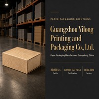 Boîte cadeau pliable en papier kraft avec logo personnalisé, emballage écologique pour thé, savon artisanal, acheteurs en gros