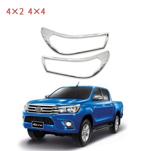 Copertura Cromata in ABS per Fari Anteriori Toyota Hilux Revo <span class=keywords><strong>Rocco</strong></span> 2016-2019, Accessori Esterni per Pickup - Product Image 1