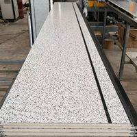 Panneau sandwich en mousse de polyuréthane PU avec revêtement en marbre pour mur extérieur d'entrepôt
