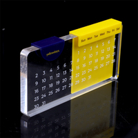 Source Usine Transparent Épaissi Coulissant Acrylique Calendrier De Bureau Décoratif Personnalisable Gravé Acrylique Calendrier De Table