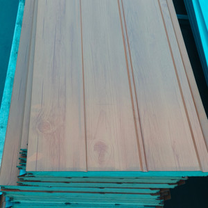 Good Performance Eco-Friendly Steel Wood Grain <strong>Sandwich</strong> <strong>Panel</strong> Galvanized Embossed Metal Wall Covering for Exterior <strong>Roof</strong> Outdoor - Product Image 1