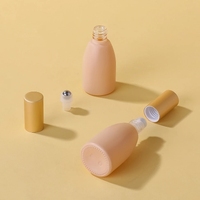 4pcs 12ml verre givré rouleau sur bouteille huile essentielle rouleau bouteilles avec billes roulantes en acier inoxydable et couvercles peints dorés