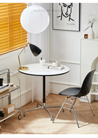 Table à thé au lait moderne de haute qualité KS KS246, prix d'usine, en métal blanc, portable, meubles de salon