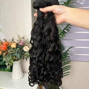 ผมต่อแบบเวฟน้ำ ขายส่ง 9a ยอดนิยม น้ำหนัก 100 กรัมต่อแพ็ค ผมแท้ 100% แบบ Super Double Drawn - Product Image 2