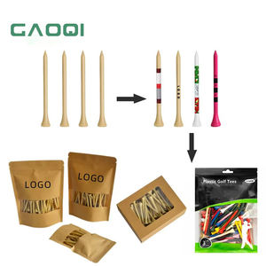 Fabricante al por mayor Bulk Bamboo <span class=keywords><strong>Golf</strong></span> Tees Logotipo personalizado Color natural <span class=keywords><strong>Golf</strong></span> Camiseta de madera con tiras de impresión - Product Image 2