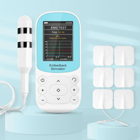 Estimulador Muscular y Nervioso de Biofeedback Clase I Konmed KM203 con Luz LED, Espejo de Acero, Prueba EMG, Juego ETS, Estimulación Eléctrica para el Dolor, Portátil