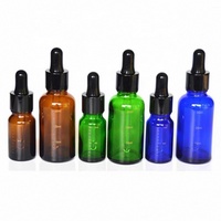 Logo personnalisé 5ml 10 ml 15ml 20ml flacon compte-gouttes d'huile essentielle en verre dépoli vert ambre bleu avec ligne de mesure 30 50 100ml