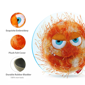 Juguetes interactivos para perros <span class=keywords><strong>GiGwi</strong></span>, <span class=keywords><strong>pelota</strong></span> de goma y fieltro de felpa con función chirriante para movimiento y entretenimiento de mascotas - Product Image 4