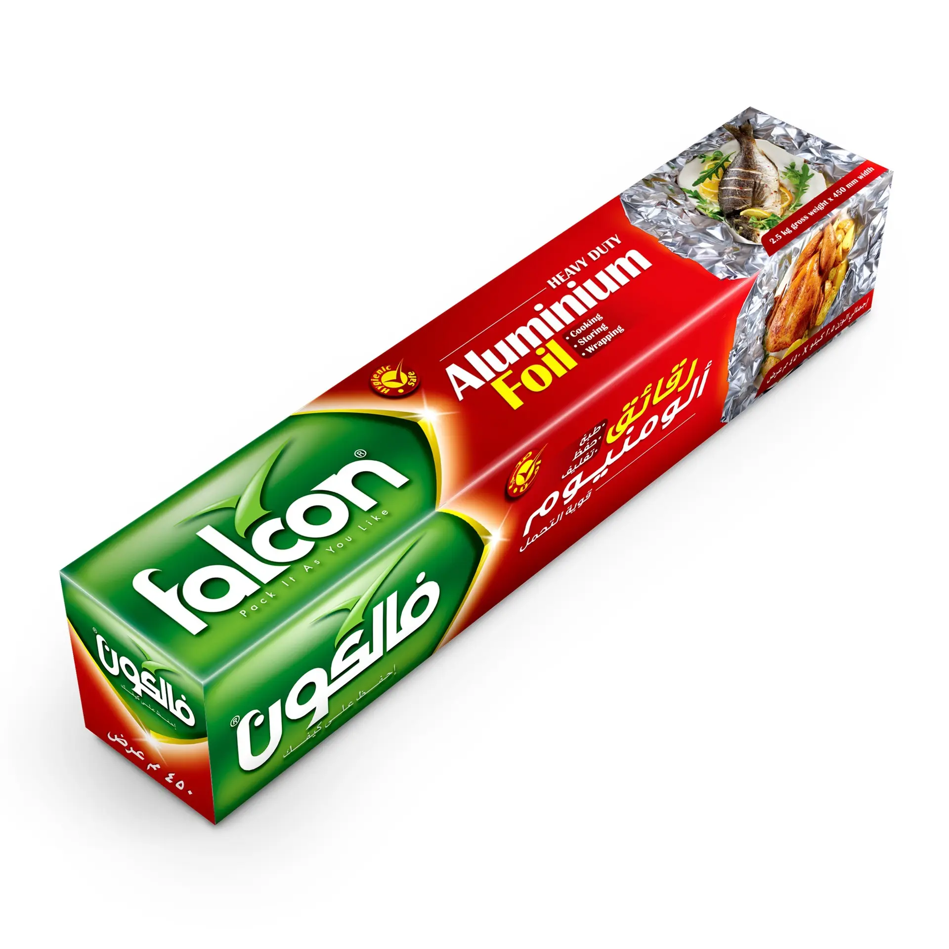 Falcon makanan aluminium foil roll kertas timah daur ulang untuk kemasan makanan