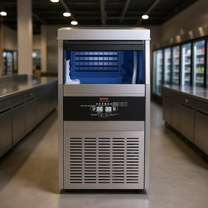 Máquina de Hielo Comercial Vevor, 44 Libras de Capacidad, 40 Cubos por Placa, Autolimpieza, 110V, Acero Inoxidable, para Hogar y Supermercados - Product Image 2