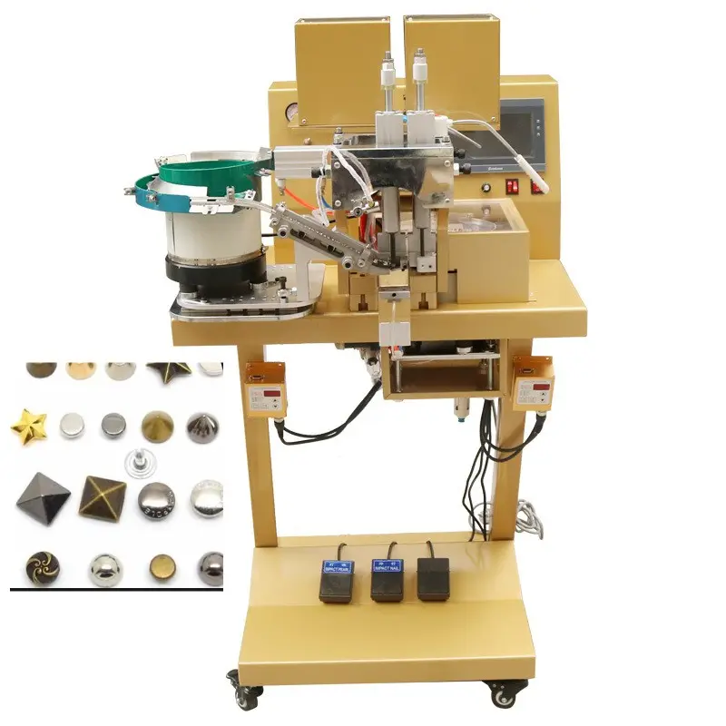 신발 및 의류 스냅 버튼 전체 자동 진주 리벳 기계 의류 모자