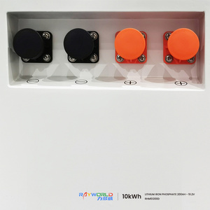 Batterie de stockage d'énergie rechargeable Rayworld 10 kWh 51,2 V 200 Ah LiFePO4 Lithium-Ion (type roue) compatible avec le réseau hybride - Product Image 4