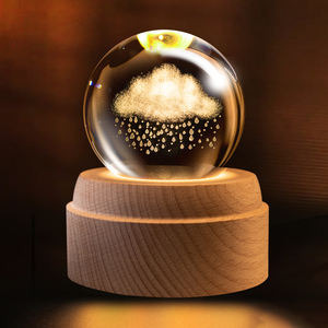 โคมไฟคริสตัลบอลรูปดาวเคราะห์ ของตกแต่งโต๊ะทำงานสุดสร้างสรรค์ งานฝีมือเสริมฮวงจุ้ย เหมาะเป็นของขวัญสำหรับครู - Product Image 5