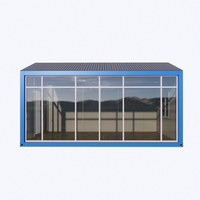 Maison Modulaire Préfabriquée Conteneurisée à Mur Rideau en Verre, Bureau à Dôme, Panneau Sandwich, Porte en Acier, Installation Rapide, Villa
