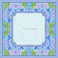 Tapis de Mahjong Américain Vintage Bleu Clair Doré à Motifs Floraux, Bordure Baroque de Luxe, Antidérapant, Réduction du Bruit, Tapis de Table