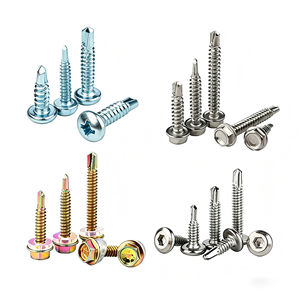 Tornillos Autoperforantes de Cabeza Hexagonal Pintados de Colores, Certificados ISO, de Acero al Carbono Zincado, Fijaciones para Techos, Arandela EPDM, Personalizados - Product Image 2