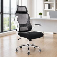 Kabel Comfort Executive Chaise de bureau pivotante ergonomique à 90 degrés Accoudoir rabattable Appui-tête réglable Design moderne
