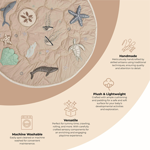 แผ่นรองนอนควิลท์แบบพกพาและกลับด้านได้สำหรับเด็กวัยหัดเดินและทารกเพื่อเล่นและเรียนรู้ - Product Image 4