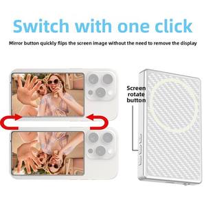 Monitor Inalámbrico Magnético para Selfies con Teléfono Inteligente, Monitor para Selfies con Cámara Trasera para Vlog, Transmisión en Vivo de YouTube, Maquillaje - Product Image 3