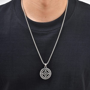 สร้อยคอปมแม่มดสแตนเลส 316L ลายเซลติก ป้องกันภัยแบบวิคคา จี้สไตล์วินเทจแบบกอธิค สำหรับผู้ชายและผู้หญิง - Product Image 6