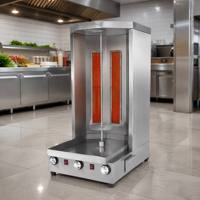 Machine à shawarma commerciale au gaz et électrique, rôtissoire verticale pour kebab, en acier inoxydable, pour restaurant
