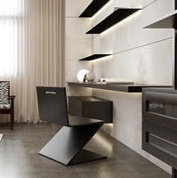 Bureau d'étudiant moderne avec étagère intégrée à LED, table d'étude ergonomique en bois pour économiser de l'espace, pour la chambre des enfants et le bureau à domicile