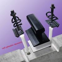 Insert fileté d'ancrage pour rail, goujon en plastique, vis de rail, pointe de rail, manchon en nylon, clou pour traverses de béton