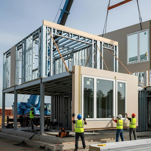 Villa préfabriquée d'usine chinoise, maison préfabriquée en acier léger, maison miniature de luxe personnalisée, 3 à 4 chambres, hôtel, salle de bain, cuisine - Product Image 6