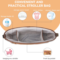 Organisateur de poussette en cuir PU matelassé personnalisé sac à couches accessoire pour poussettes