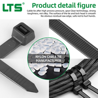 Attaches de fil en nylon de câble en plastique de bonne qualité 7.6*300mm outil d'enveloppe de cravate de fixation attaches de fermeture éclair autobloquantes accessoires de câblage
