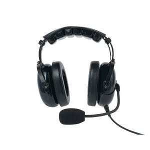 Headset Pilot penerbangan komunikasi Radio dua arah Noise Cancelling untuk Motorola