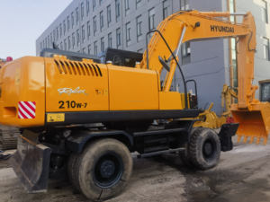 Haute qualité corée du sud Hyundai 210W-7 pelle sur pneus pelle seconde main terrassement Machine de travail d'occasion utilisé Original 210 à vendre - Product Image 3