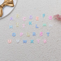 Breloques en résine en forme de lettres, petites et miniatures, pour la décoration DIY, l'art des ongles et les coques de téléphone