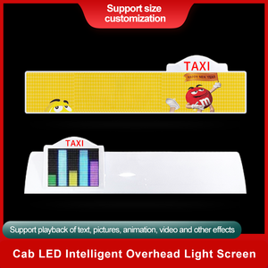 Alta calidad económica publicidad Digital Taxi linternas Taxi techo Led luz de techo pantalla a Color inteligente coche Led pantalla - Product Image 2