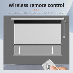 Pantalla de Proyección Eléctrica para el Hogar, Cortina de Proyección Integrada para Cine en Casa, 150 Pulgadas, Fibra de Vidrio Blanca - Product Image 4