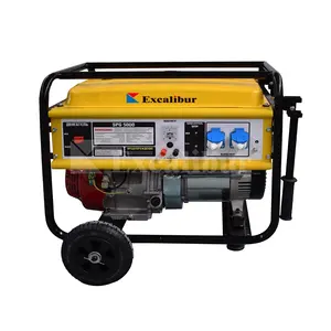 Excalibur 4.5KW 5.5KW 12V DC Generador de gasolina abierto con arranque eléctrico