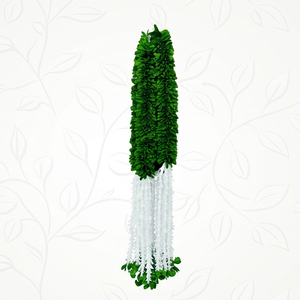 Guirnalda de Flores Artificiales Verdes y Blancas, Decorativa, Colgante, para Bodas, Festivales, Templos y Eventos - Product Image 1