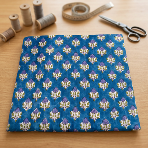 Nuevas telas de algodón estampadas a mano exclusivas de 60*60 cm, 100% algodón puro, telas del grupo Taj disponibles en stock. - Product Image 2