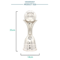 Trophée en métal argenté personnalisé pour la Ligue des Champions, conçu par un fabricant chinois, pour les matchs de football et de basketball