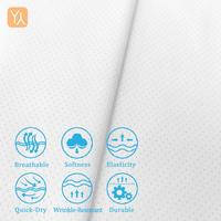Tissu papillon extensible tricoté 160 GSM 165 CM 50% polyester 50% fibre élastique composite, pour polos et t-shirts