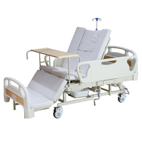 Lit d'hôpital pour personnes âgées, lit de soins à domicile manuel pour patients âgés, lit de soins multifonctionnel manuel avec toilette