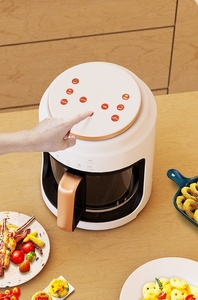 Hot Bán 4.5 Lít Trực Quan Màn Hình Cảm Ứng Nồi Chiên Không Khí 1000W Nhà Nhỏ Thiết Bị Nhà Bếp Với An Toàn Trẻ Em Khóa - Product Image 5