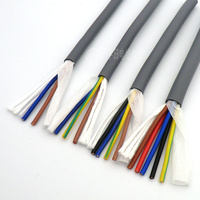 Inti 2/3/4/5/6/7/8/10/12/16 0.3/ 0.5,/0.75/1/1. Kabel Rantai Tarik TRVV, Kawat Derek Abu-abu AWG Fleksibel Tinggi 5Mm 22/20/18/1716