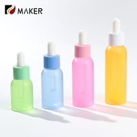 Distributeur d'essence PET PETG en plastique d'usine épais 20ml 30ml 40ml 50ml 60ml 100ml flacon compte-gouttes d'huile essentielle cosmétique de luxe