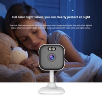 Mini caméra réseau sans fil HD avec capteur CMOS Vision nocturne Objectif fixe 4MM WiFi Détection de mouvement audio bidirectionnelle
