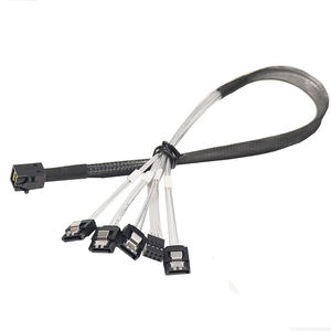 Câble HD pour <span class=keywords><strong>disque</strong></span> <span class=keywords><strong>dur</strong></span> serveur <span class=keywords><strong>Disque</strong></span> <span class=keywords><strong>dur</strong></span> SAS connecté à la <span class=keywords><strong>carte</strong></span> mère Câble haute vitesse HD Mini SAS SFF 8643 à 4 SATA 7 broches - Product Image 4