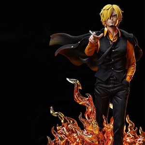 Juguetes de resina de PVC personalizados, sombrero de paja de juguete y acción de alta calidad, escena de batalla de la fuerza de tres guerras, figuras de Anime de una pieza Zoro <span class=keywords><strong>Sanji</strong></span> - Product Image 3